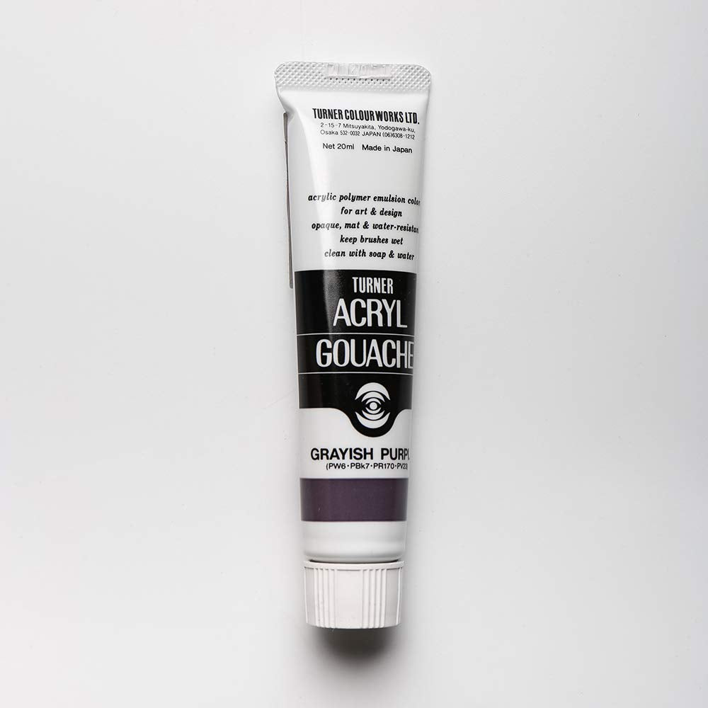 Turner Colour Works Acryl Gouache Artist Acrylic Paint - Single 20 ml Tube - Grayish Purple