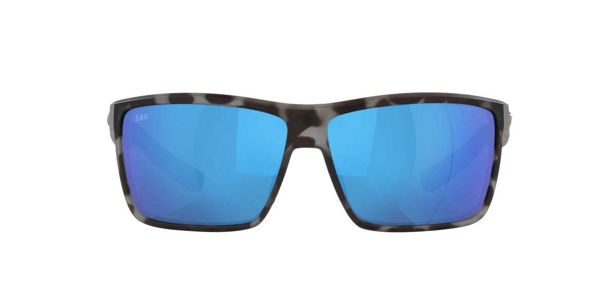 Costa Del Mar Mens Rinconcito Rectangular Sunglasses, Tiger Shark/Blue Mirrored Polarized-580g, 60 mm