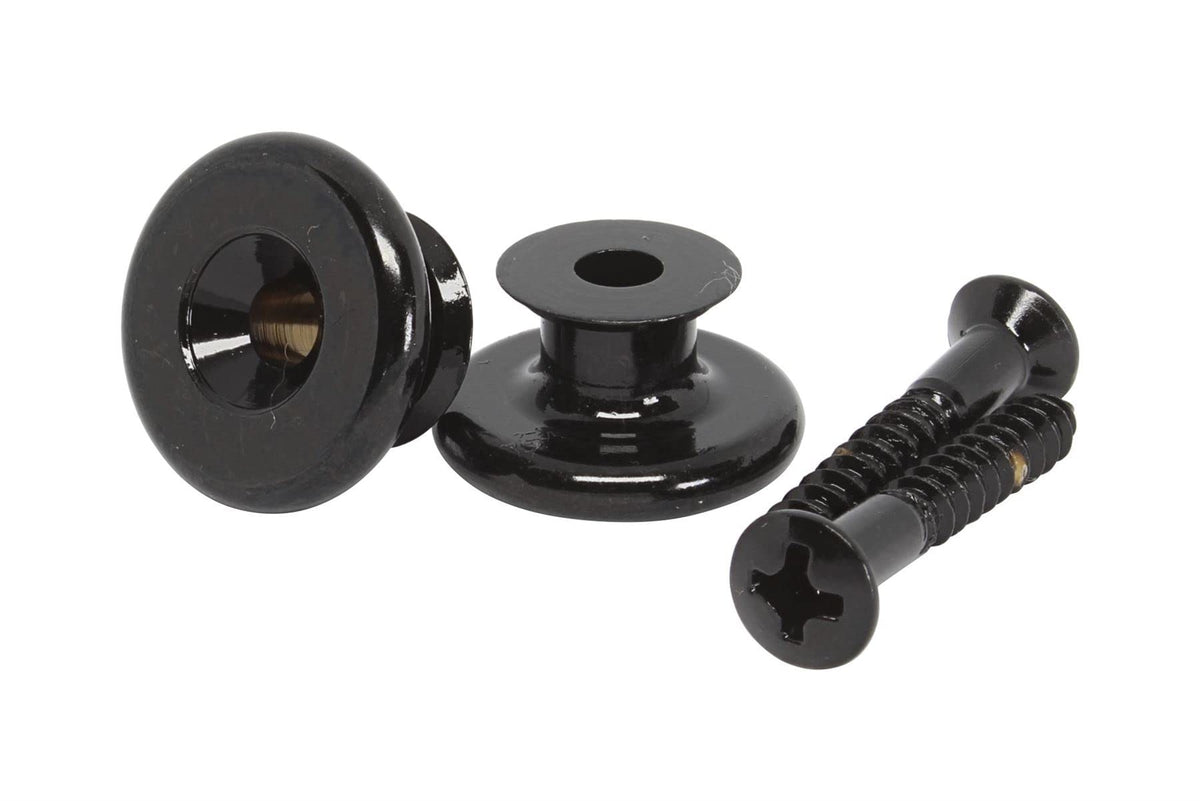 GOTOH EP-B3 Guitar Bass Strap Button - Oversized - Set of 2 - Black