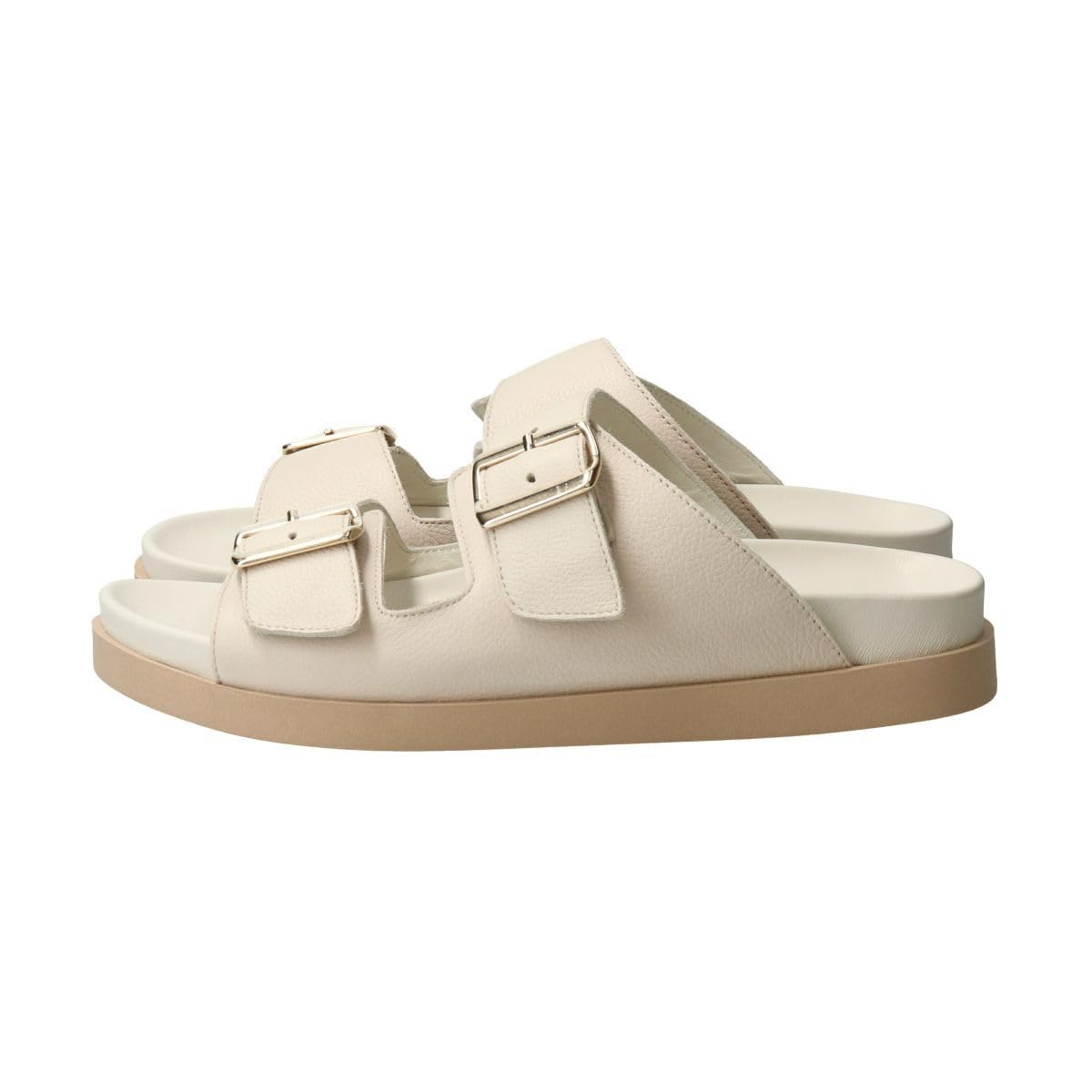 FABIO RUSCONI(ファビオルスコーニ) Women's Flatform Sandal, Gray, 24.5 cm