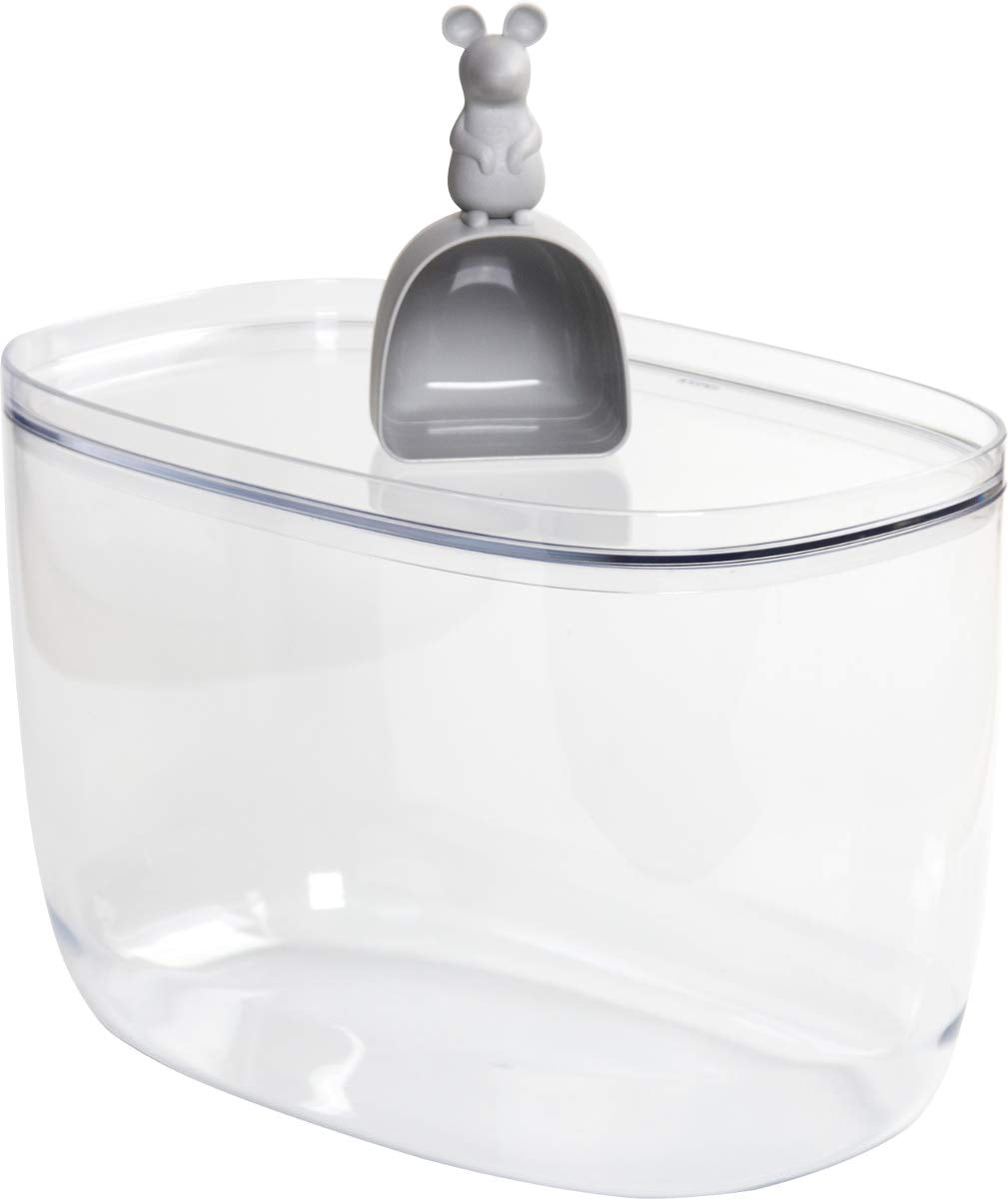 Quary 521712300 Rice Storage Container, Rice Stocker, Includes Measuring Cup, 12.4 lbs (6 kg), Nordic Rice Container & Scoop, Lucky Mouse, 11.8 x 7.3 x 7.9 inches (30 x 18.5 x 20 cm)