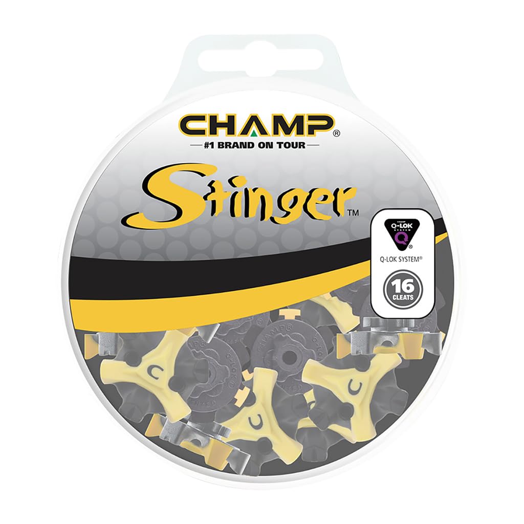 Champ(チャンプ) ゴルフシューズ靴鋲 スティンガー 3 (Q-LOK)(キューロック) 18P S-88 黒/黄
