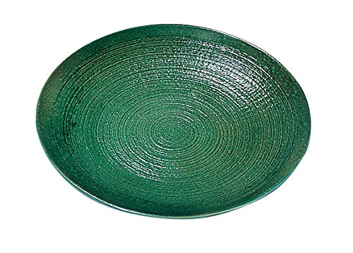 Tonami Shoten 133-2 Aluminum Sensuji Round Plate, Aya Oribe 14.2 inches (36 cm)