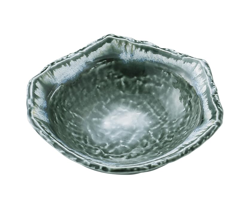 EAST Table Kurobe Tearing Shaped Pot 5.6 x 5.4 x H1.9 inches (14.2 x 13.7 x 4.9 cm), Made in Japan, Microwave Safe, Dishwasher Safe