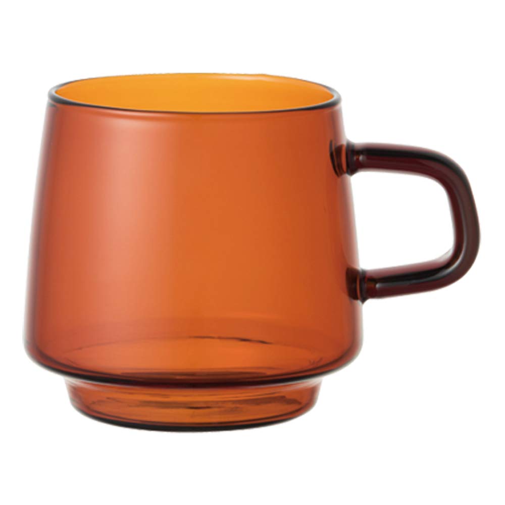 KINTO 21741 SEPIA Mug, 11.2 fl oz (340 ml), Amber, Heat-Resistant Glass, Microwave and Dishwasher Safe, Gift, Present