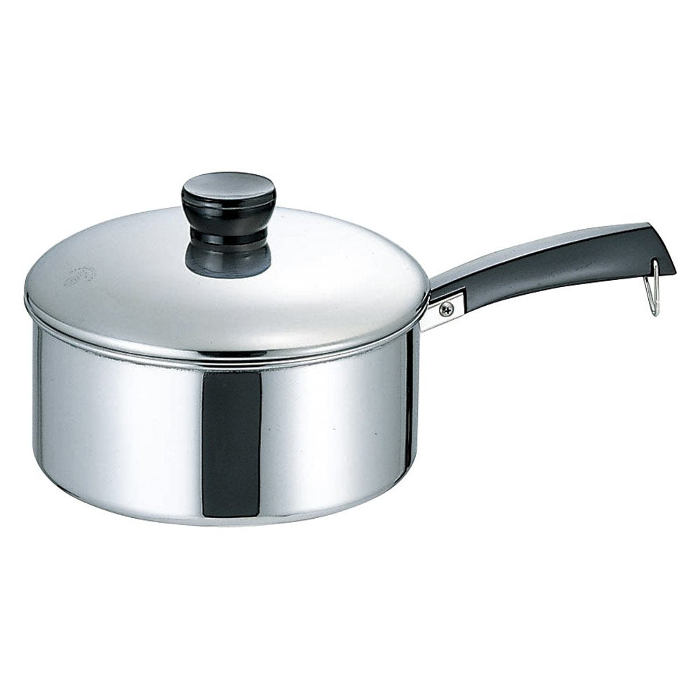 18-0 Sauce Pan (One-Handed Pot), 5.5 inches (14 cm), 17.6 oz (500 g), Kitchen Utensils, Restaurants, Inns, Japanese Tableware, Restaurant, Stylish, Tableware, Commercial Use