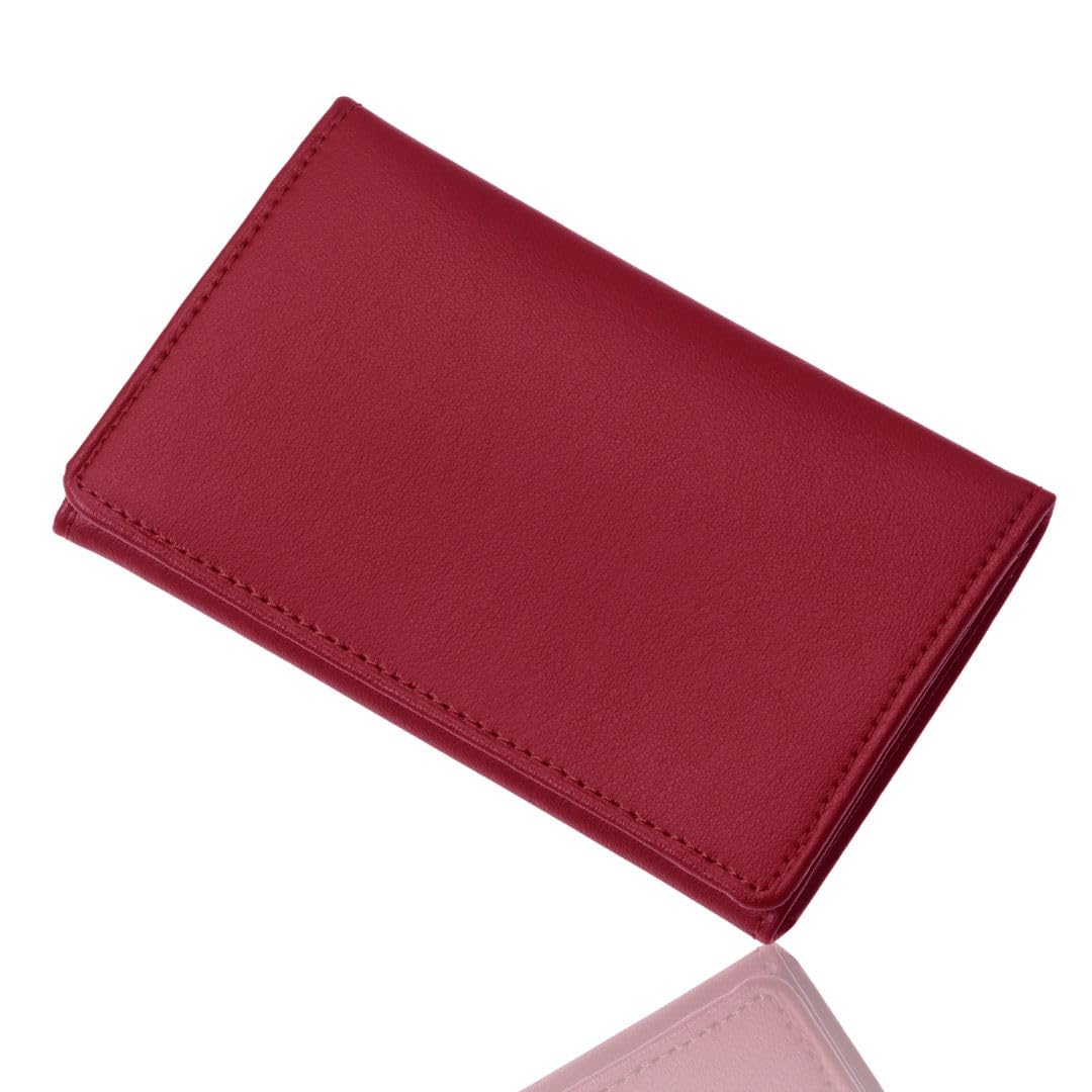 Raymay Fujii GLN1055Z Gloire Business Card Holder, Leather, Wine