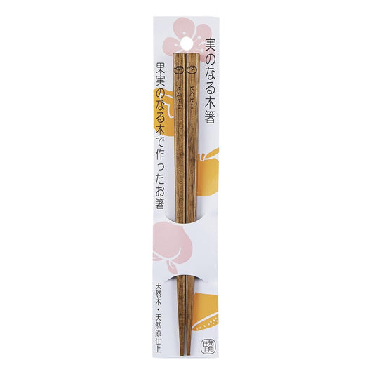 Alphax AP-913078 Wooden Chopsticks, 7.1 inches (18 cm), Fruit Wooden Chopsticks, Persimmon