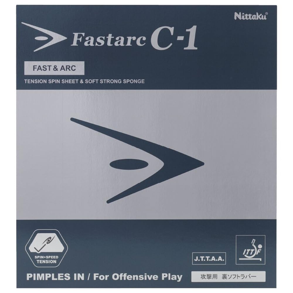 Nittaku NR8706 Fastark C-1 Table Tennis Rubber, Black, Medium