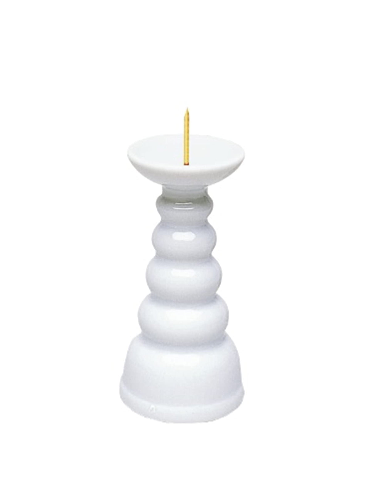 Marues Candle Holder, White, 3.0 inch (3.0 cm), White
