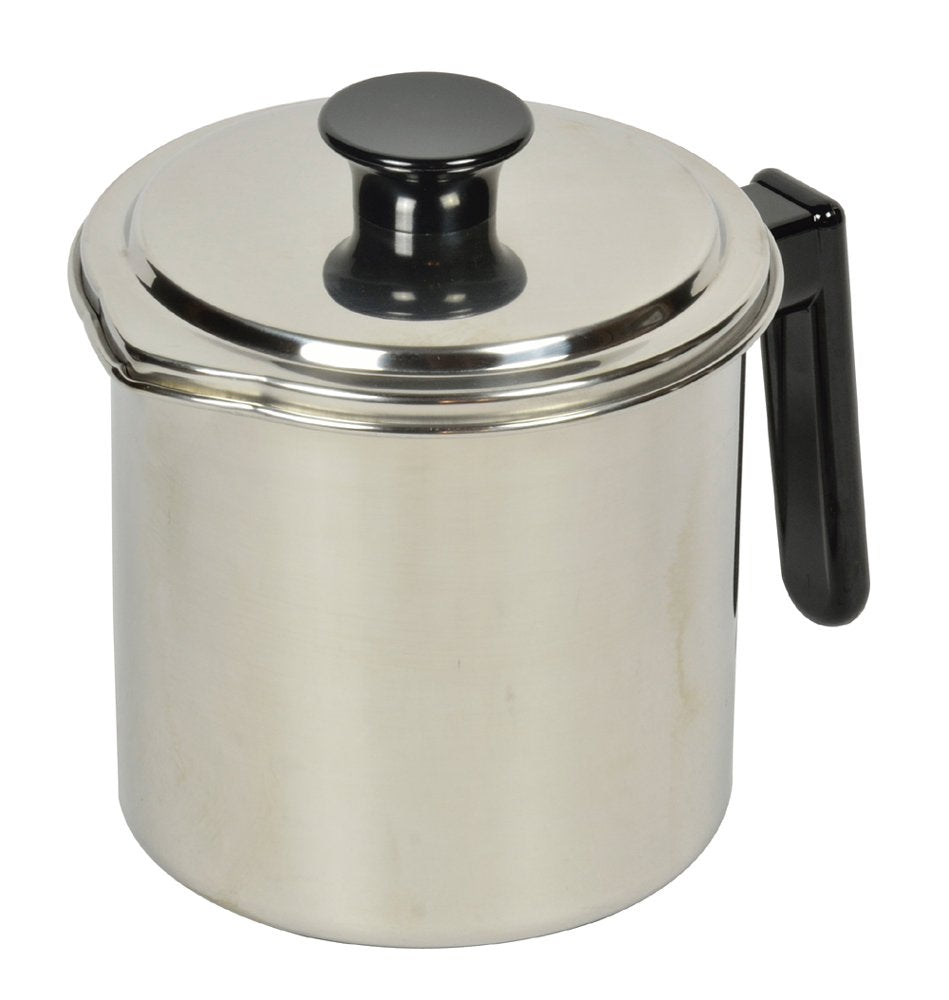 Pearl Metal H-5003 Oil Pot, 0.4 gal (1.4 L), Stainless Steel, Bright, Made in Japan