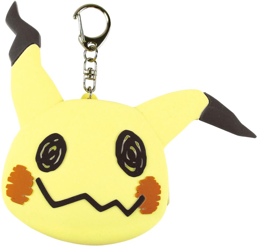 Tees Factory PM-5533819MM Pokemon Silicone Mini Pouch, Mimikyu, Approx. 1.0 x 4.7 x 4.1 inches (2.5 x 12 x 10.5 cm), Yellow
