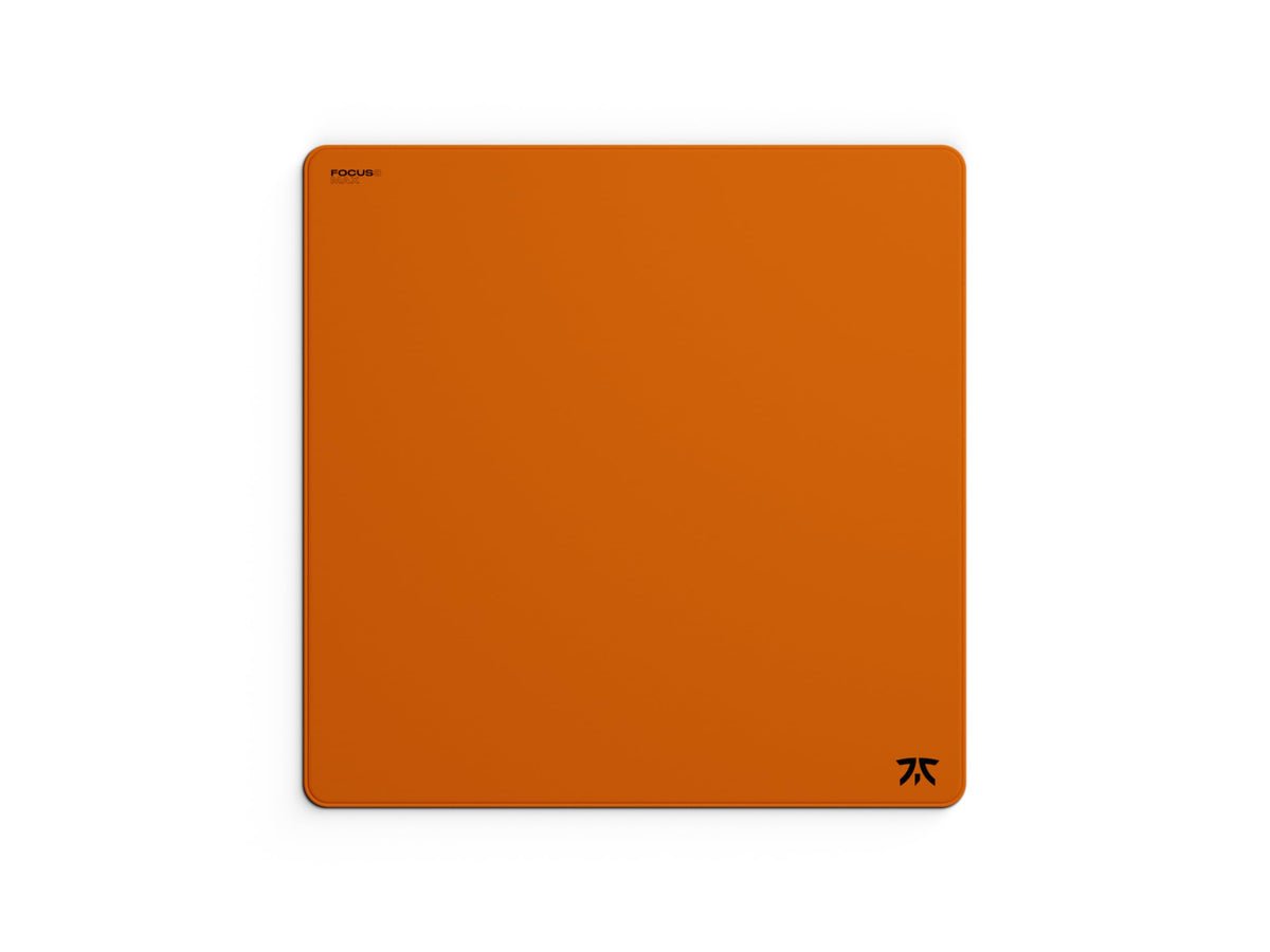 Fnatic Max Focus 3 XL Pro Gaming Mouse Pad, Orange Smooth Cloth Control Surface, Water Resistant Coating, for Esports with Non-Slip Poron Foam Base, Micro-Knit Stitched Edges (18.9" x 18.9" x 0.24")