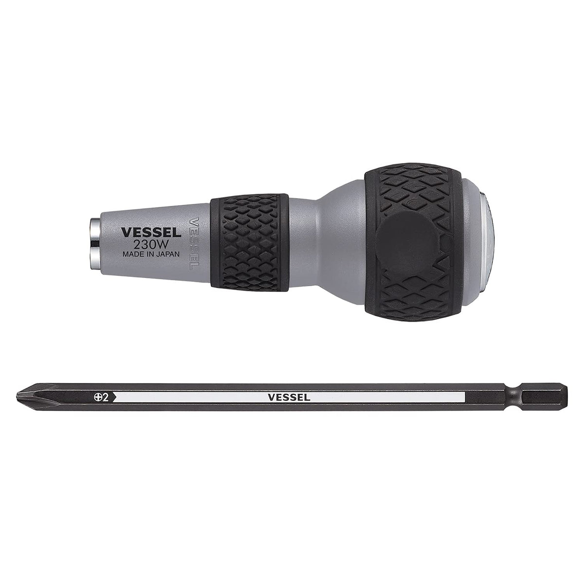 VESSEL Ball Grip (Bit-replaceable Tang-Thru Screwdriver) [No.230W-2] (Ph No.2) (Japan Import)