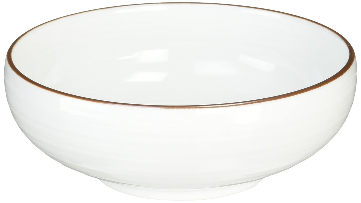 Hakusan Pottery Small Bowl, White, Approx. φ4.7 x 1.8 inches (12 x 4.5 cm), 8.5 fl oz (240 ml), White Porcelain Thousand Tiers, HAKUJISENDAN Hasami Ware Made in Japan
