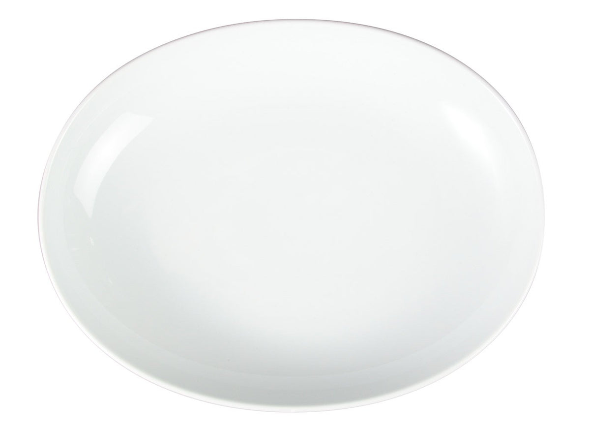西海陶器(Saikaitoki) Saikai Pottery Hasami Ware Common 13238 Bowl Dish, Oval White, Diameter 10.6 inches (27 cm), Microwave and Dishwasher Safe, Made in Japan