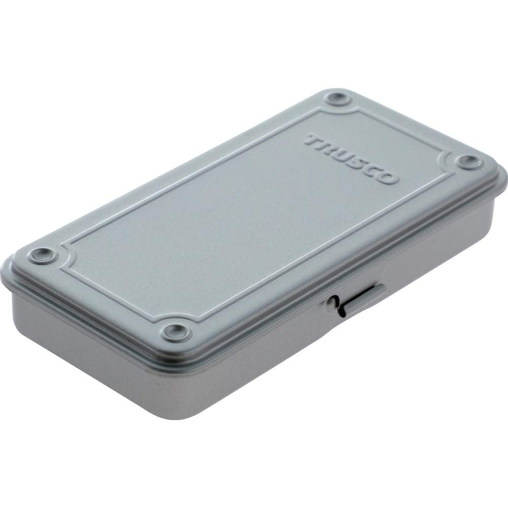 TRUSCO T-19SV Trunk Tool Box, 80.9 x 4.9 x 1.3 inches (203 x 109 x 35 mm), Silver