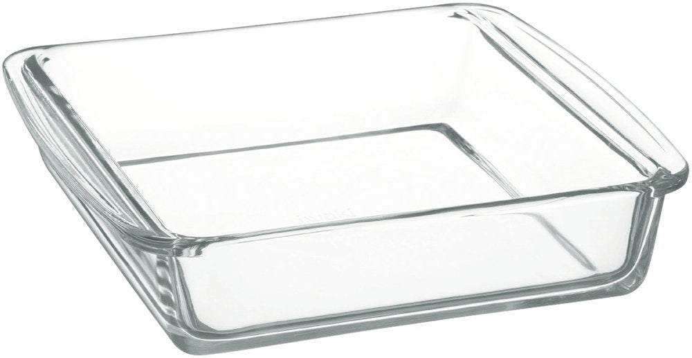 iwaki BC221 Heat Resistant Glass Cake Pan Au Gratin Dish, Square Shape, 7.1 x 7.1 inches (18 x 18 cm)