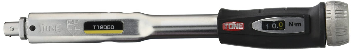 TONE Preset Torque Wrench (Direct Set, Replacement) T12D50 φ0.5 inches (12 mm), Black, 50 Nm