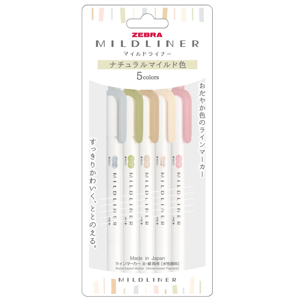 ZEBRA Mildliner Double-sided Marker Set - Natural