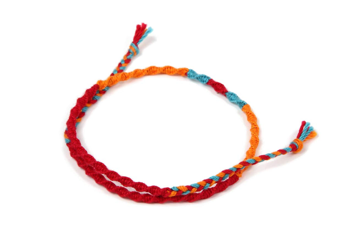 Friendship(Kumihimo) bracelet(with four colors) of Hida(Japanese).[Your Name.] holy place, the handcraft of the craftsman of Hida.
