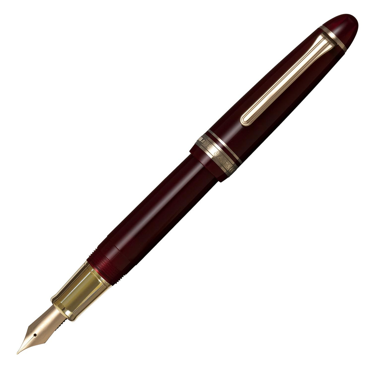Sailor Profit Casual L Stable Gold Trim Fountain Pen Clear Red, Medium Fine Nib (MF), Japanese Made Writing Pen 11-0825-330