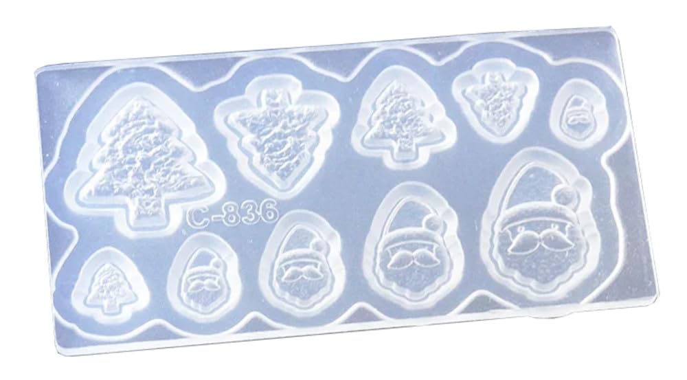 Kamejima Shoten C-836 Soft Mold Biscuit Santa & Tree (Small/Small) Hobby Tool
