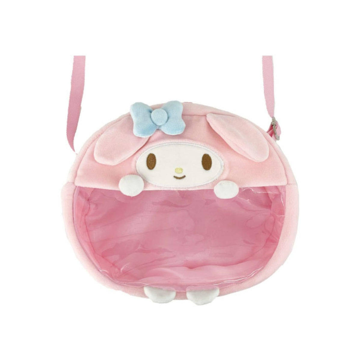 Sanrio SAN-0111 Sanrio 2-Way Plush Transparent Bag with Sanrio Design