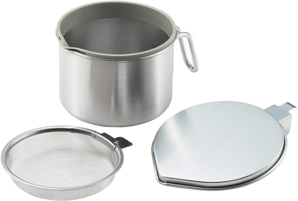 Ernest A-77105 Mini Oil Pot, 20.3 fl oz (600 ml), Stainless Steel, Drip Resistant (Small Oil Pot, For Oil), A Favorite Brand for Major Restaurants