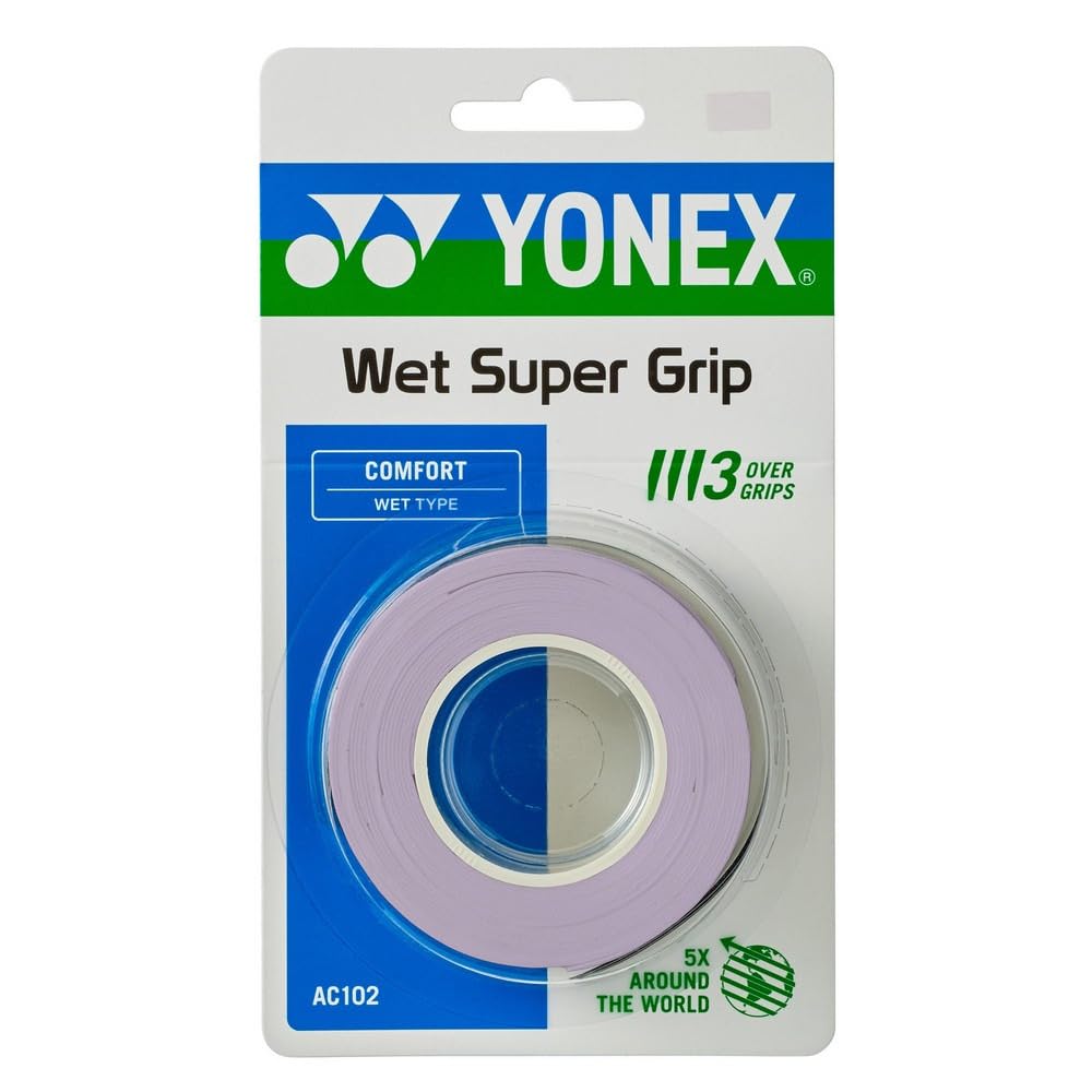 YONEX Wet Super Grip AC102, Pack of 3 [Overgrip]