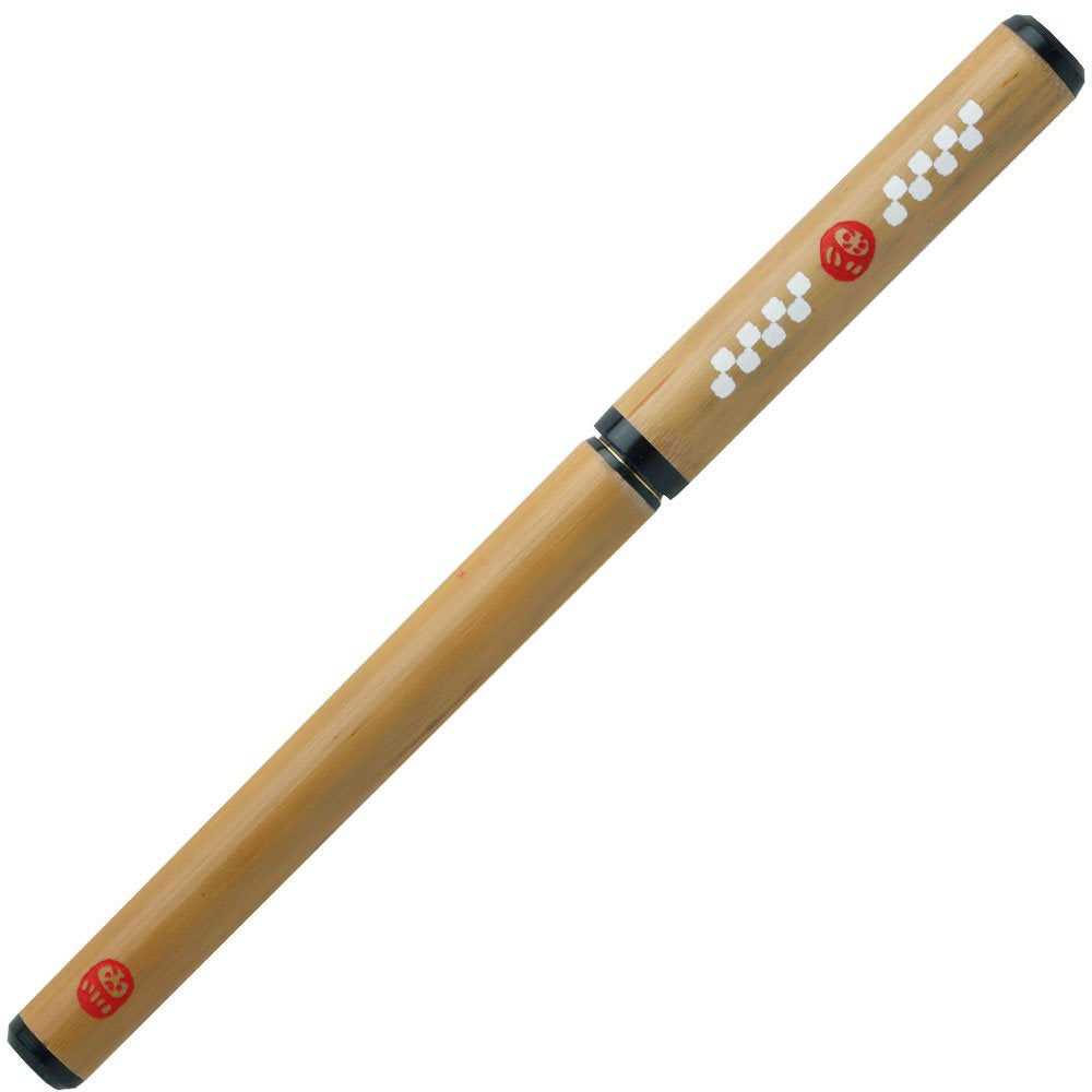 あかしや Akashiya AK3200MK-33 Natural Bamboo Brush Pen, Daruma/Paulownia Box