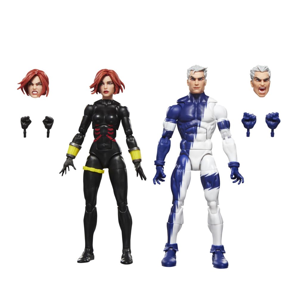 Marvel Legends Series Black Widow & Quicksilver, Avengers: The Crossing Comics Collectible 6-Inch Action Figures