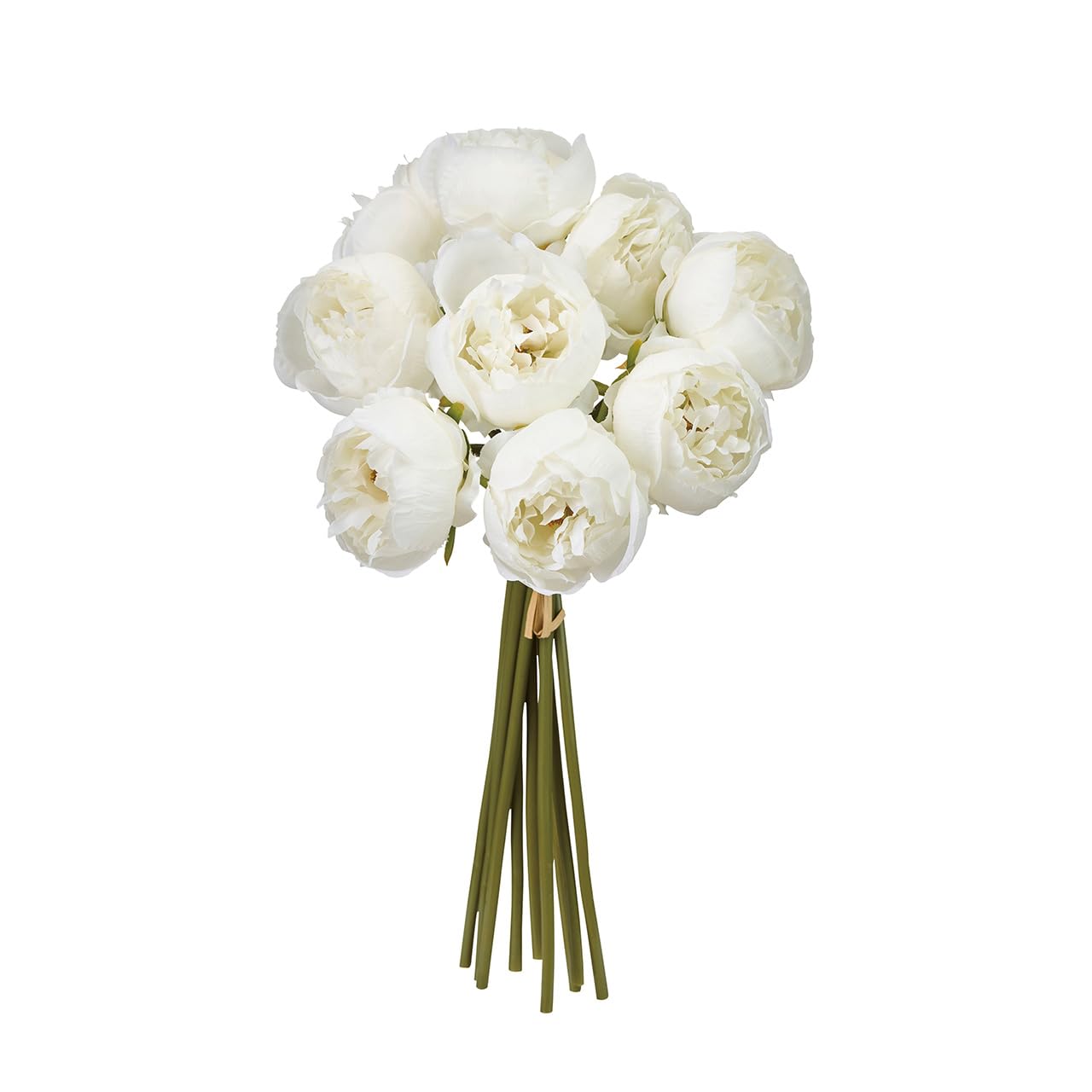 Tokyodo FM000409-001 Early Peony Bouquet #001 White, Flower Diameter 2.4 x L13.8 x W 7.9 inches (6 x 35 x 20 cm), 1 Bundle (9 Pieces)