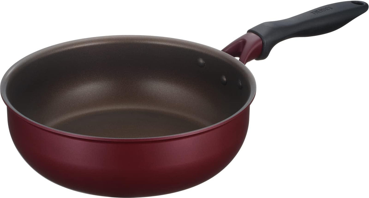 Thermos Durable Series KFH-024D R Stir-fry Pot, 9.4 inches (24 cm), Red, Induction Compatible