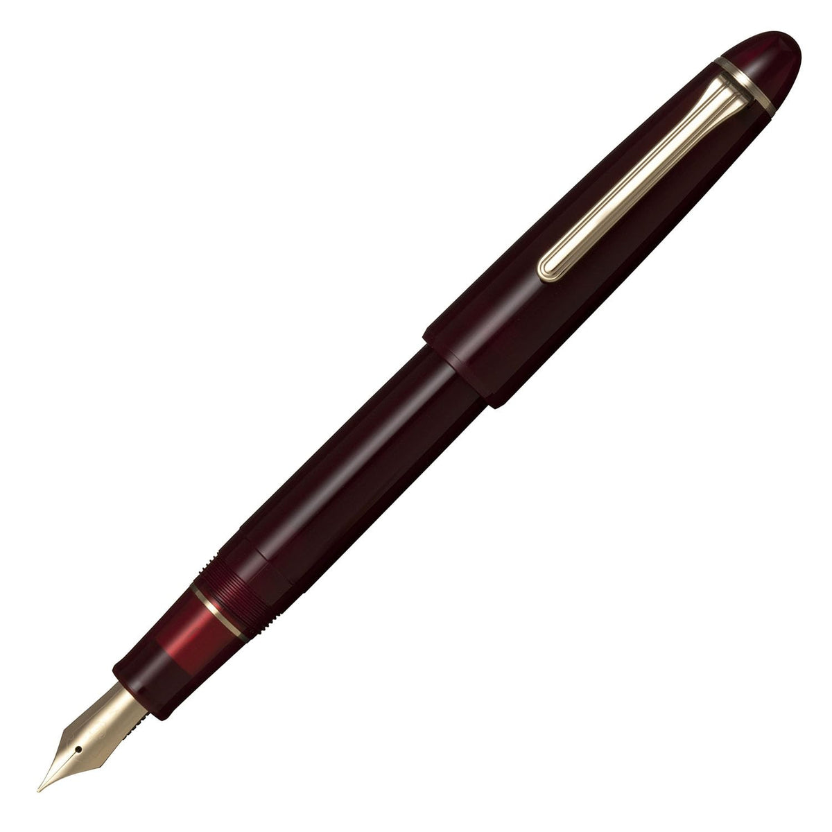 SAILOR Profit Casual L Gold Trim Fountain Pen, Clear Red Medium Fine Nib (MF), Japanese Made Writing Pen 11-0820-330