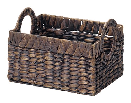 Chidorisangyou HC-019DBR Basket, Brown, 9.6 x 7.7 x 7.7 inches (24.5 x 19.5 x 18 cm), Water Hyacinth Basket
