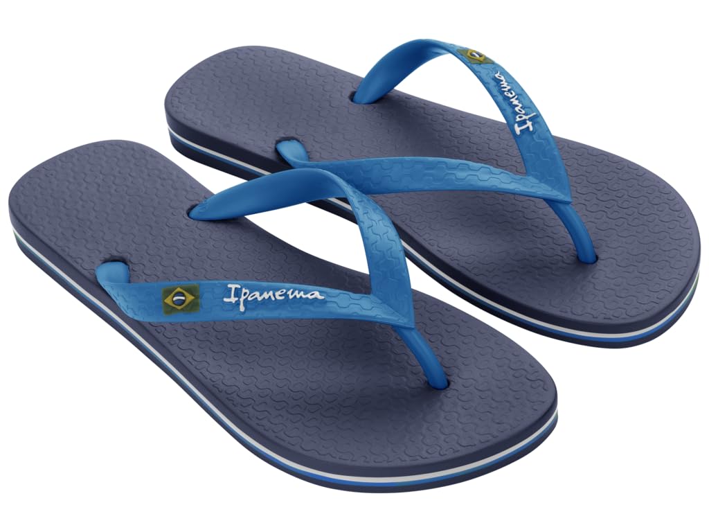 Ipanema Brasil Flag II 2015 Navy/Blue Mens Beach Flip Flops, Size 12
