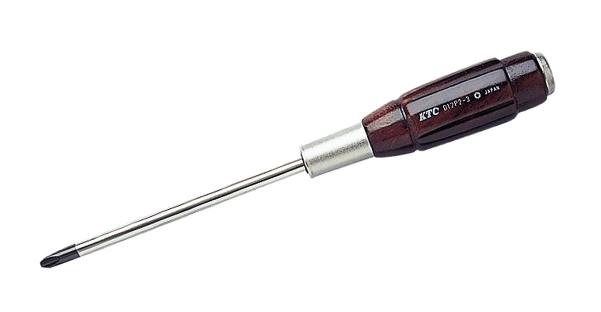 Kyoto Tools (KTC) D12P23 Wooden Handle Screwdriver, Cross Penetrating Type No. 3