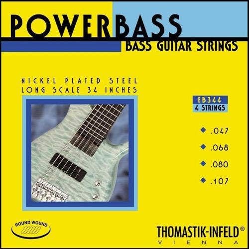 Thomastik-Infeld EB344 Bass Guitar Strings: Power Bass 4 String Magnecore Set G, D, A, E Set