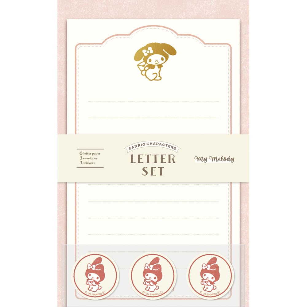 Furukawa Shiko SS76 Sanrio Characters My Melody Letter Set, Foil Stamping Mini Letter Set