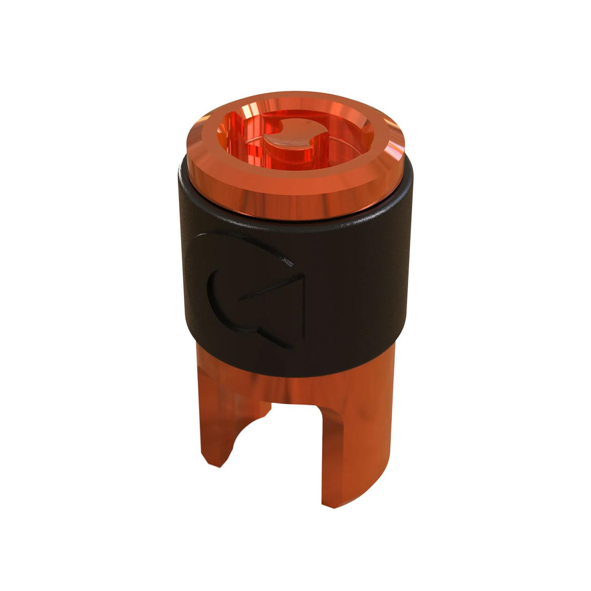 CLIK Valve Quik Cap Instantly ON & Off Aluminum 4 Piece Set for Bicycles, Orange