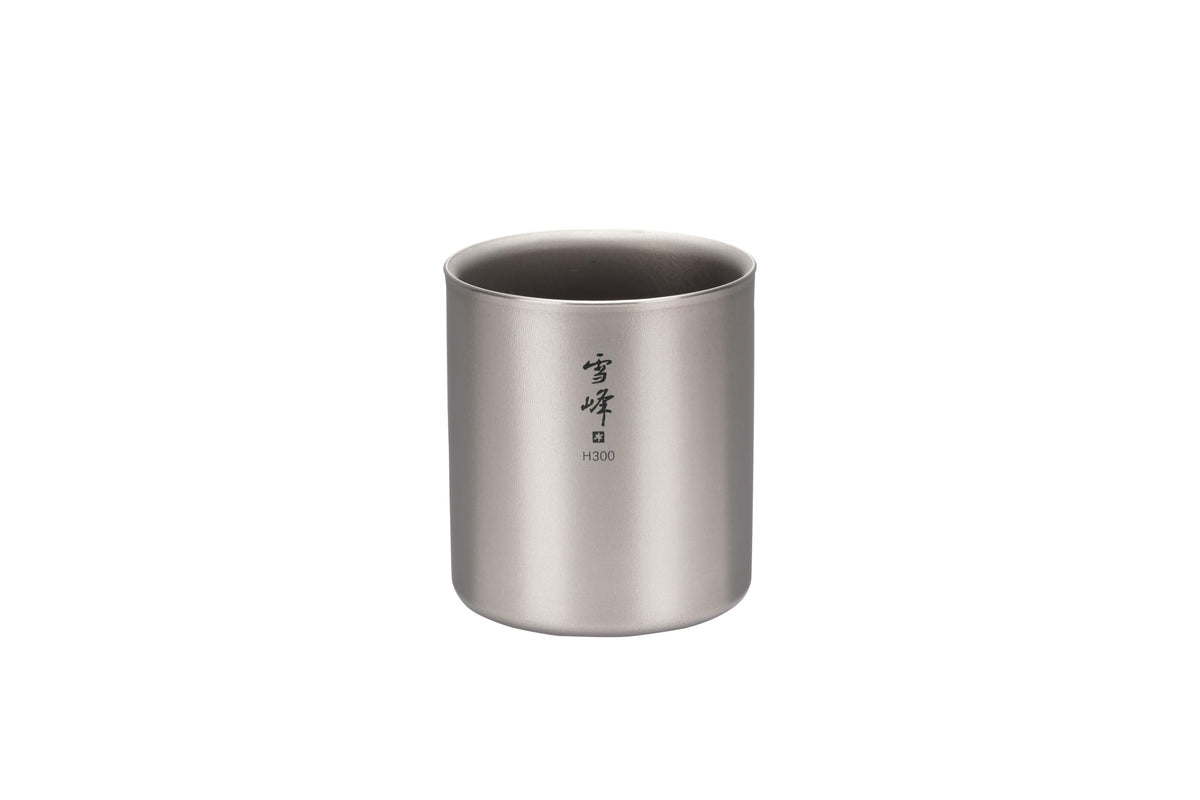 Snow Peak Titanium H300 Stacking Mug, TW-123, Premium Titanium, Made in Japan, Ultralight for Camping, Backpacking Everyday Use, Lifetime Product Guarantee
