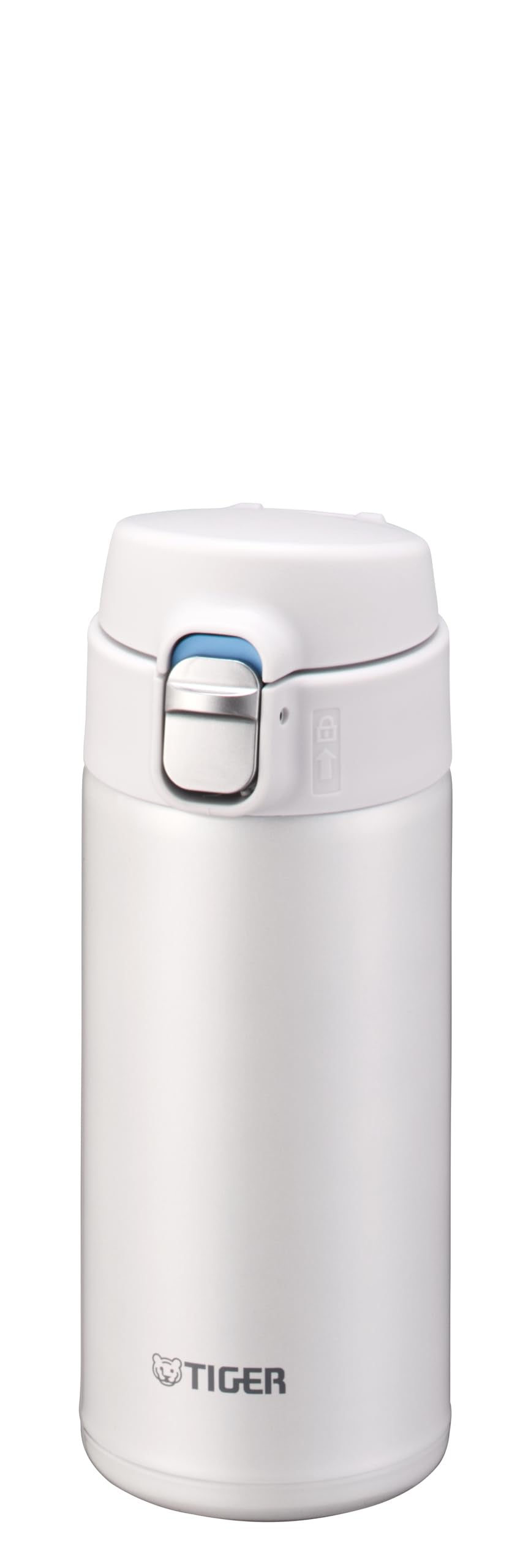 Tiger Thermos MMJ-S036WJ Water Bottle, 12.2 fl oz (360 ml), One-push Stainless Steel Bottle, Cold Retention, Lightweight, Easy to Clean, Pearl White