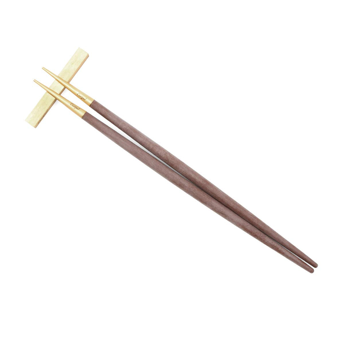 Cutipol GOA Brown Gold Chopsticks + Chopsticks Rest Set G029BGB