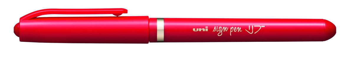 Mitsubishi Pencil MYT7.15 Water-Based Pen, Rib, Fine Point, Red, 10 Pens