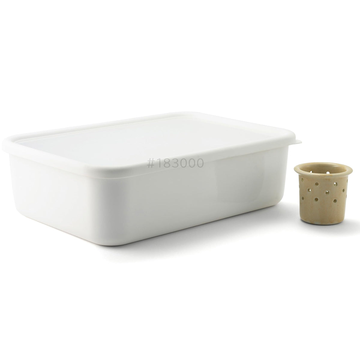 Fuji Hollow NK-401 Enameled Pickles Container, Little Bran Pickled Container, L 1.6 gal (4.4 L)