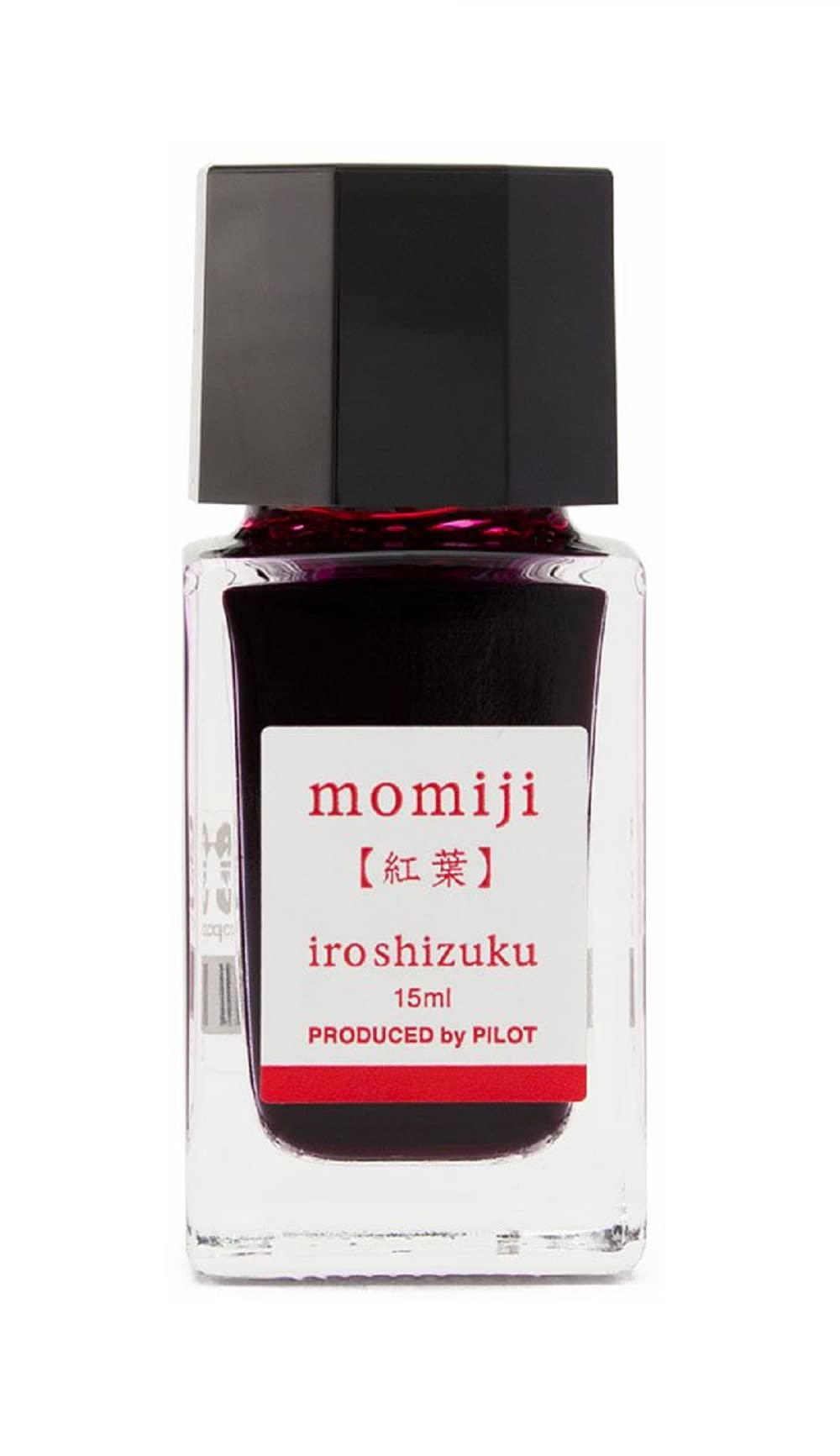 Pilot Iroshizuku Mini Bottled Fountain Pen Ink Momiji 15ml Bottle INK-15-MO Japan Import with Kanji Love Sticker (INK-15ML)