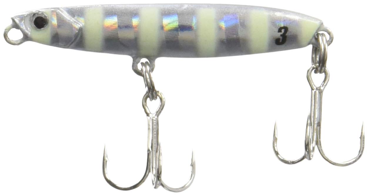 Major Craft JPMSW-3#7 Zebra Glow Metal Jigpara Micro Swim Type, 0.1 oz (3 g)
