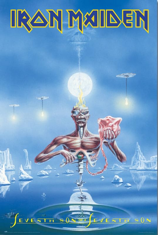 BUY ART FOR LESS Officially Licensed Iron Maiden Seventh Son of a Seventh Son 24 x 36 Inch Art Poster - Decorative Print - Poster Paper - Ready to Frame