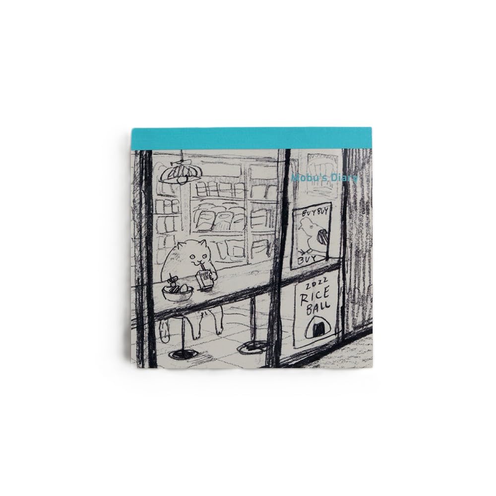 Overglad Triangular Cat Mob Wants to Make a Cat's Can Mobu's Diary Memo Pad Square 7-11 MBB-002